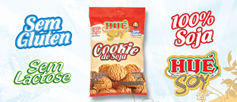 cookie soja 2.jpg - Ingredientes : Farinha de soja, Gordura vegetal, Açúcar impalpável, Açúcar refinado, Açúcar mascavo, Sal, Fermento químico Bicarbonato de amônio e Bicarbonato de sódio, Emulsificantes mono-diglicerídeos de ácido tartárico diacetilado e lecitina de soja. 